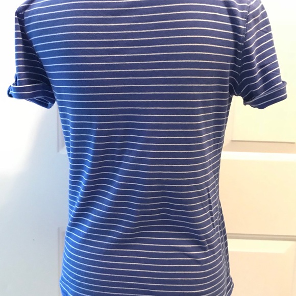 Jones New York Blue & White Stripe Sport T. SizeM - Picture 2 of 6